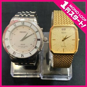 【5AT平05017E】1円スタート★SEIKO 腕時計★セイコー★DOLCE ドルチェ 2点★稼働品★電波 ソーラー★クォーツ★7B22 0AJ0★9521 5210