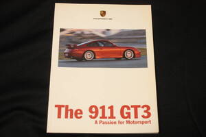 ★1999年モデル ポルシェ911GT3 厚口カタログ(ポルシェジャパン配布英語版) Porsche 996前期型GT3 (The 911 GT3 A Passion for Motorsport)