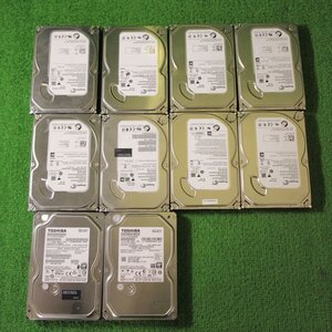 [4132]不揃い 3.5インチ SATA（ SerialATA / S-ATA ) HDD ハードディスク 500GB 10台 簡易テスト済