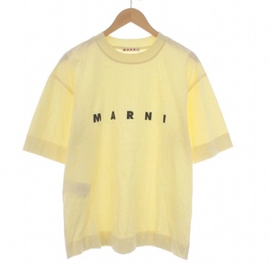 マルニ MARNI 20SS ロゴ Tシャツ カットソー 半袖 オーバーサイズ 40 ベージュ THJET49EPB /KH メンズ レディース