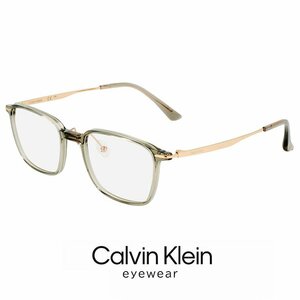 新品 メンズ カルバンクライン メガネ ck23556lb-320 51mm MALE calvin klein 眼鏡 スクエア コンビネーション フレーム クリア オリーブ