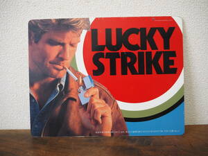 非売品 1995年 ラッキーストライク LUCKY STRIKE プラスチック製看板 両面看板 27cm×35cm◆当時物 店頭看板 たばこ タバコ 販売店 