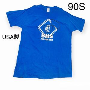 90S USA製 フルーツオブザルーム ヴィンテージ プリントTシャツ FRUIT OF THE LOOM 希少 XXL 半袖Tシャツ ビンテージ 米国製 BHS