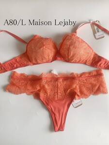 A80+L☆Maison Lejabyメゾンレジャビー　ノンワイヤー　高級海外ランジェリーセット