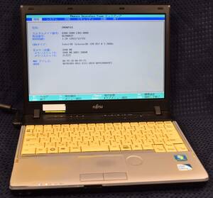 起動確認のみ(ジャンク扱い) 富士通 LIFEBOOK P771/D CPU:Celeron 857 RAM:2G HDD:無し (管:KP237