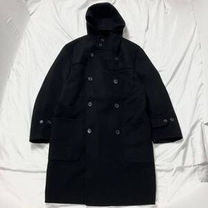 【美品】 LOUIS VUITTON カシミヤ100% ロングコート 50 XL 黒 ブラック ダッフルコート メンズ ルイヴィトン