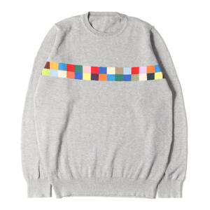 UNIFORM EXPERIMENT ユニフォームエクスペリメント 19SS カラーチャート コットン ニットセーター COLOR CHART CREW NECK KNIT グレー