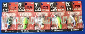 ◎ 未使用 保管品 JACKALL TGビンビンスイッチ ヘッド 80ｇ×1 100ｇ×2 120ｇ×2 5点セット TG BIN-BIN SWITCH タングステン 1円～