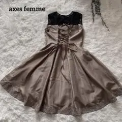 axes femme アクシーズファム ノースリーブ  ワンピース  リボン M