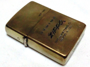 ♪SOLID BRASS ZIPPO 1958～1979『FOR THE LIGHT OF YOUR LIFE』ジッポー ソリッドブラス 1994年製 清掃済♪