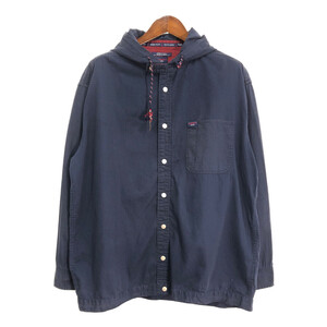 90年代 TOMMY JEANS トミージーンズ モッズコート ジャケット ネイビー (メンズ XL) 中古 古着 R3906