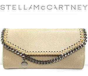 新品Stella McCartneyファラベラ長財布クリーム391835 W9132 9300Uチェーン ベージュ系クリーム ステラマッカートニーFalabellaファスナー