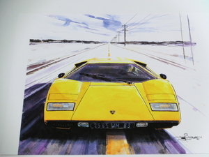 bowイラスト-280/Lamborghini Countach LP400/ランボルギーニカウンタックLP400//LP500//1枚のみ -280-2001.10