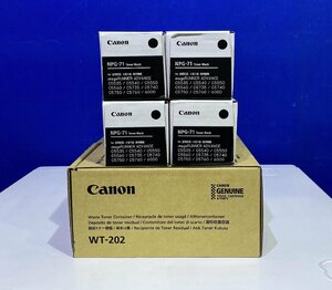 【越谷発】純正未使用【CANON】トナーカートリッジ ★ NPG-71 ★ ブラック４本セット　☆回収ボトル(WT-202)付き☆（35602）