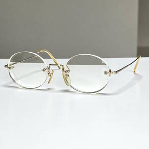 ◆EYEVAN アイヴァン ヴィンテージ 眼鏡フレーム メガネ ツーポイント リムレス Vintage ゴールド メンズ 男性用 eyewear 縁無し