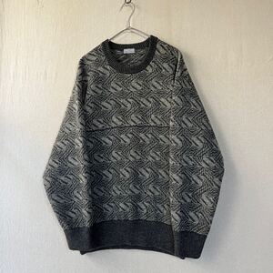 80s COMME des GARCONS HOMME ニット セーター / ウール グレー 田中オム アーカイブ 90s K4-12084-61364