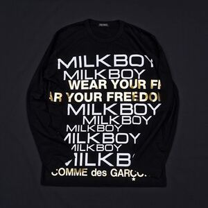 MILKBOY COMME des GARCONS ラフォーレ原宿 コラボレーション 長袖Tシャツ ミルクボーイ コムデギャルソン コラボ MILK ミルク ギャルソン