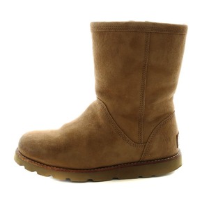 アグ オーストラリア UGG australia ムートンブーツ スウェードレザー サイドジップ ベージュ US6 23cm 1001879 SELIA /KP ■OS レディース