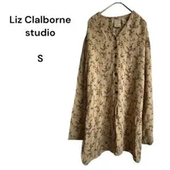 a521　Liz Clalborne studio　チュニック　レトロ　総柄