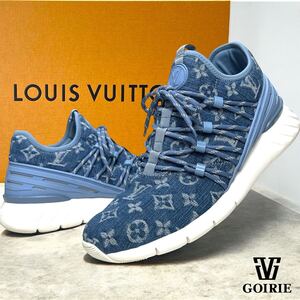 【極美品】LOUIS VUITTON ルイヴィトン ファストレーンライン ローカットスニーカー モノグラム デニム生地 サイズ7 26㎝相当 イタリア製 