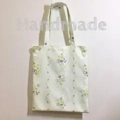 カーテンリメイクミニトートバッグ（緑）＊ハンドメイド