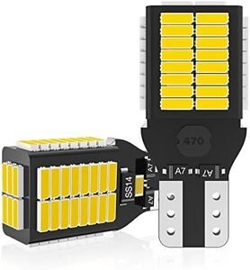 ホワイト 無極性 12V-24V 54連 4014LED T15 キャンセラー内蔵 2000LM 爆光 バックランプ LED T1