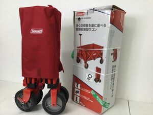 ●営AB165-140　Coleman コールマン　OUTDOOR WAGON アウトドアワゴン/キャリーカート 　 レッド　2000021989　元箱付き