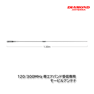 第一電波工業 D103 120/300MHz帯エアバンド受信専用モービルアンテナ ダイヤモンドアンテナ