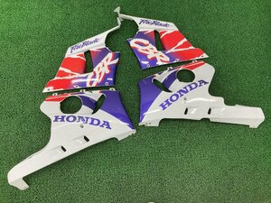 CBR400RR サイドカウル 左右 赤/白紫 MV4 ホンダ 純正 中古 NC29 ファイヤーブレード アッパーカウル アンダーカウル 修復素材に