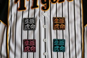 送料無料 生涯虎命 刺繍 ワッペン 阪神 タイガース 応援 ユニホーム に