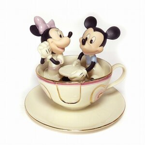 M32【レアコレクション！】【DISNEY】「ディズニーショーケース　レノックス」　ミッキー＆ミニー in ティーカップ　インテリア　陶器