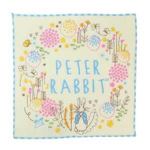 ◎新品　ピーターラビット　Peter Rabbit　ミニハンカチ　タオルハンカチ　No10　ガーデンオブピーター　刺繍