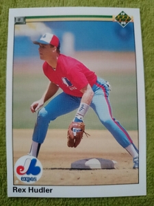 ★来日外国人 ハドラー ヤクルト スワローズ REX HUDLER UD 1990 MLB #411 UPPER DECK MONTREAL EXPOS エクスポズ メジャーリーグ レックス