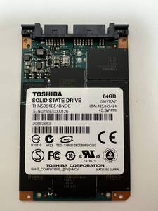 未使用新品　TOSHIBA 1.8インチ Micro SATA 64GB(THNS064GE4BNDC)