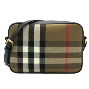 バーバリー ショルダーバッグ BURBERRY チェック柄 カメラバッグ 斜め掛け 8084027 BLACK アウトレット レディース 