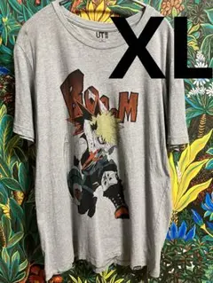 僕のヒーローアカデミア　爆豪勝己　ＸＬ　Tシャツ　ユニクロ　グレー　UT