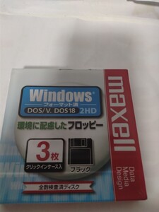 マクセル フロッピーディスク Windows 2HD 日立マクセル3枚　クリックインケース入り