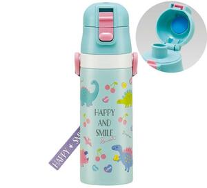 HAPPY AND SMILE 水筒 マグボトル 470ml ステンレス ボトル 超軽量 コンパクト ワンプッシュダイレクト 子供 キッズ 子ども