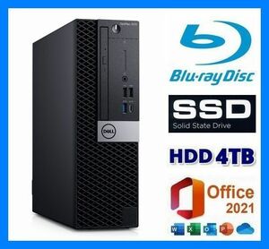 【8コア】第9世代i7-9700(4.7G)◆Blu-ray 再生/記録◆新品SSD 1TB(M.2)◆大容量HDD【4TB】◆大容量メモリ32GB◆USB3.0/Type-C◆Office2021