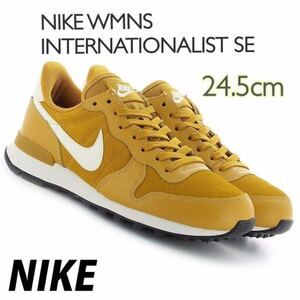 NIKE WMNS INTERNATIONALIST SEナイキ ウィメンズ インターナショナリスト SE (872922-700) ゴールドスエード24.5cm箱あり