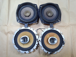 ■80サイズ■パイオニア carrozzeria TS-J160A (120W 35W/4Ω) 2個■三菱 MR3016 69(4Ω/15W) 2個　ジャンク