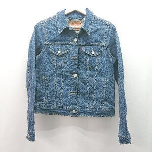 ◇ LEVI STRAUSS & CO. フロントボタン デニム生地 胸ポケット 無地 長袖 アウター サイズS ブルー系 レディース E