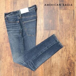 AMERICAN EAGLE/28インチ/美脚デニムパンツ 0114-6660 快適ストレッチ ウォッシュ スキニー 新品/青/ブルー/ih258/