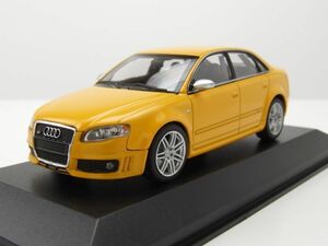 新品未開封　アウディ RS4 イエロー 1/43 マキシチャンプス Audi RS4 MAXICHAMPS