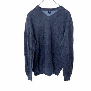 GAP 長袖Tシャツ Mサイズ ギャップ Vネック ネイビー 古着卸 アメリカ仕入 t2205-3072