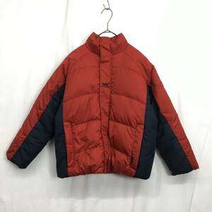 NZ609●HELLY HANSEN ダウンジャケット●140●レッド/ネイビー ヘリーハンセン