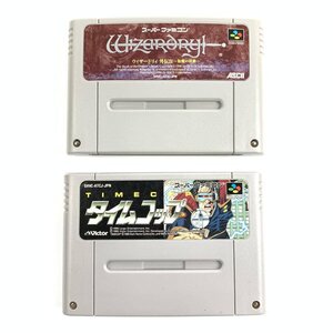 SFC タイムコップ/ウィザードリィ・外伝Ⅳ スーパーファミコンソフト まとめ売り 2本セット＊簡易検査品