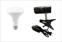 簡単設置 LED電球8W＋クリップホルダ－ 電源配線スイッチ付き 6000K（白色）読書灯、ドレッサ・化粧台照明・作業灯・ディスプレイ灯・倉庫