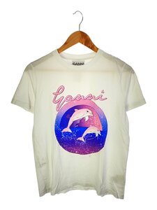 GANNI◆Tシャツ/XS/コットン/WHT/無地