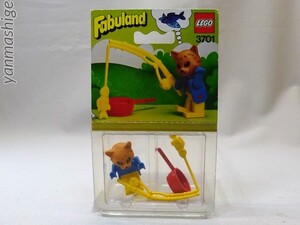 新品82年製 LEGO Fabuland 3701 フィッシャーマン漁師のチャーリーキャット レアフィグ Charlie Cat the Fisherman ファビュランド レゴ